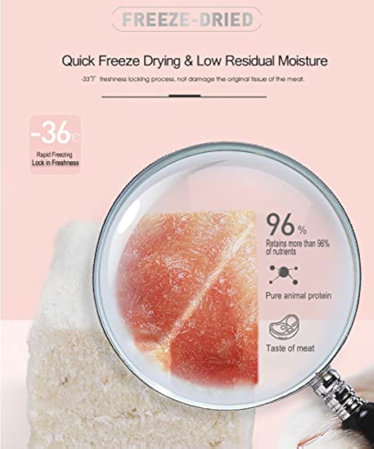 Zimoca Premium Freeze-Dried Shredded Chicken for Cats & Kittens